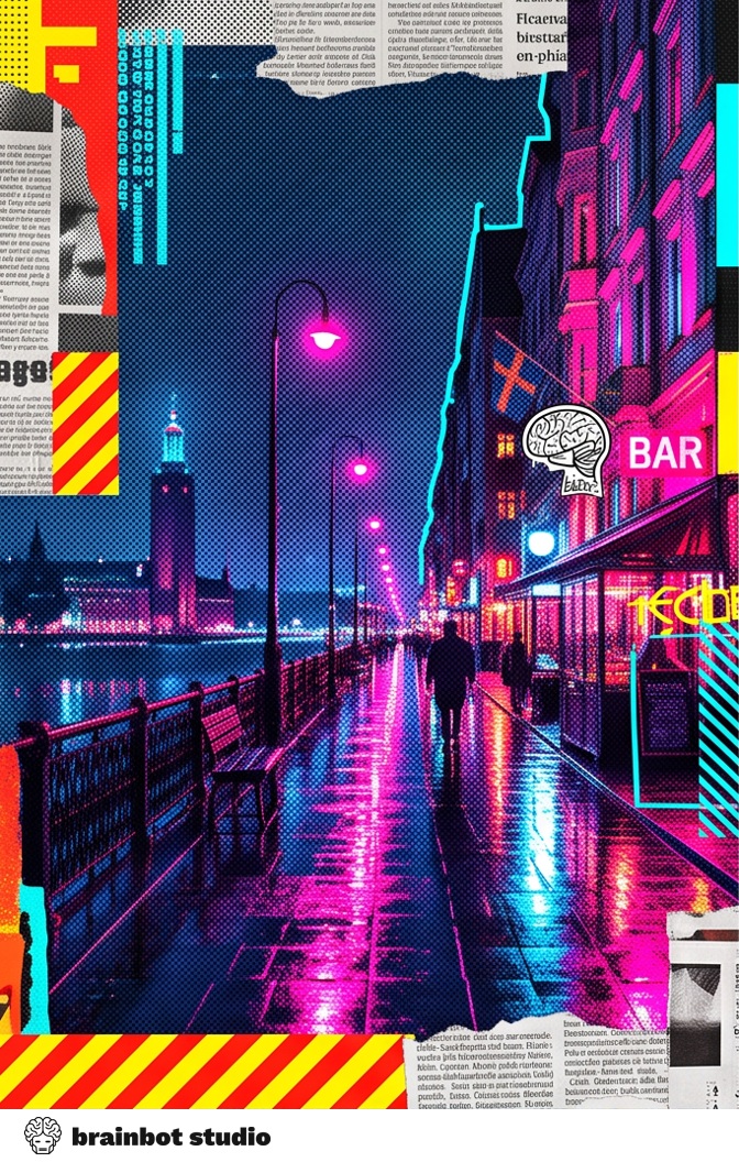 Stockholm Neon Nights — Printable art · A3 / A4 / 50x70