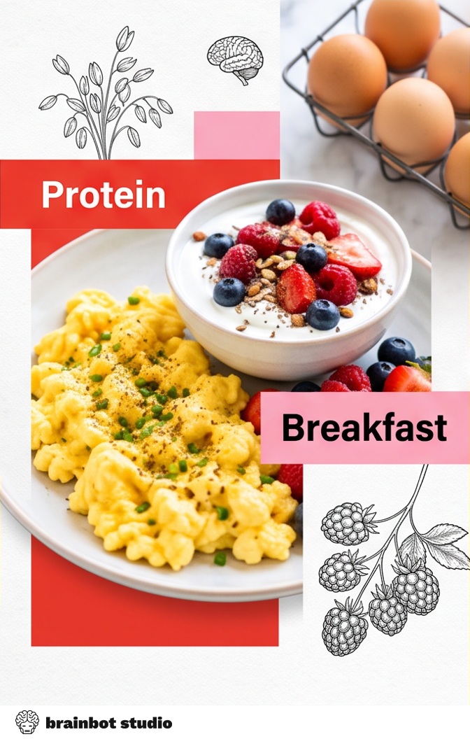 High-Protein Breakfasts — Recipe poster · PDF guide