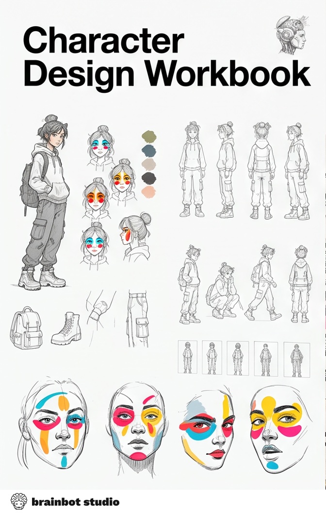 Character Design Workbook — PDF guide · E-book