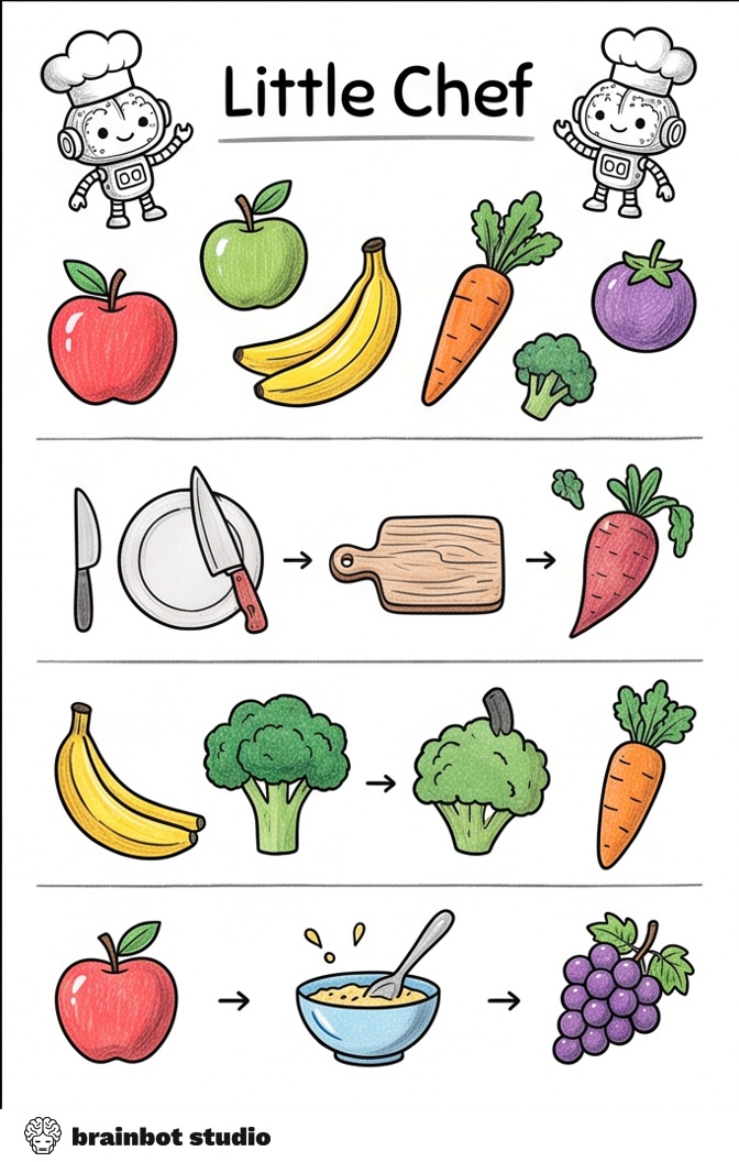Little Chef Activity Sheets — Printable PDF · A4