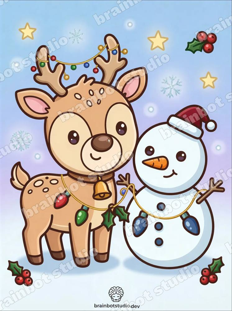 Coloring Christmas — Printable PDF · A4