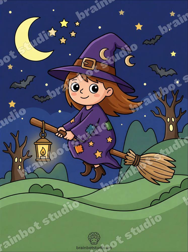 Coloring Halloween — Printable PDF · A4